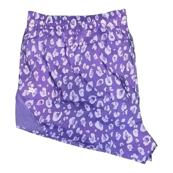 All In Motion Purple Leopard Print Shorts, XXL - Picture 5 of 8
